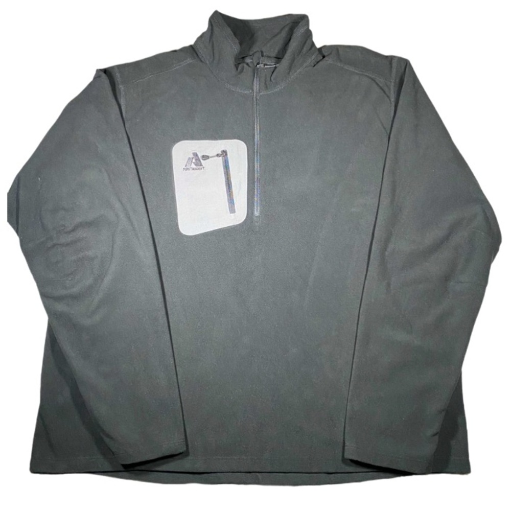 Eddie Bauer First Ascent Black Pullover 1/4 Zip Men’s 2XL Fleece With Pocket